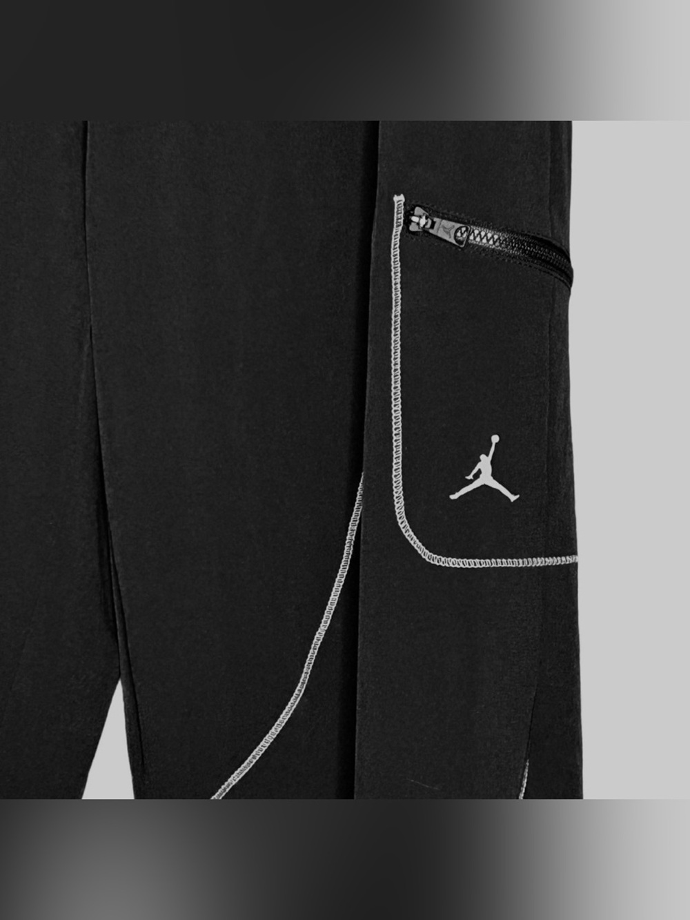 Jordan Sport Women’s Pants Size S Black Tunnel Joggers Drawstring Waist Pockets